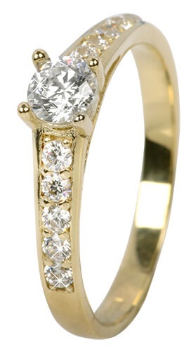 Brilio Dámský prsten s krystaly 229 001 00668 54 mm