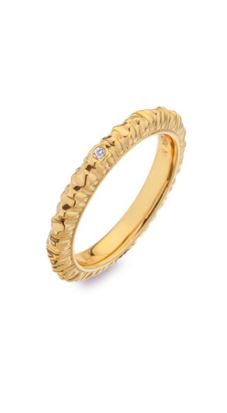 Hot Diamonds Půvabný pozlacený prsten s diamantem Jac Jossa Hope DR226 55 mm