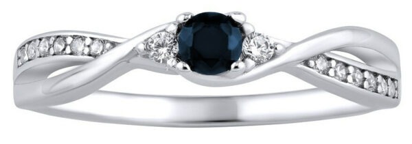 Silvego Stříbrný prsten s pravým přírodním safírem JJJR1100SAP 61 mm