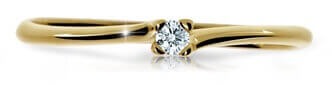 Cutie Diamonds Třpytivý prsten ze žlutého zlata s briliantem DZ6733-2948-00-X-1 56 mm