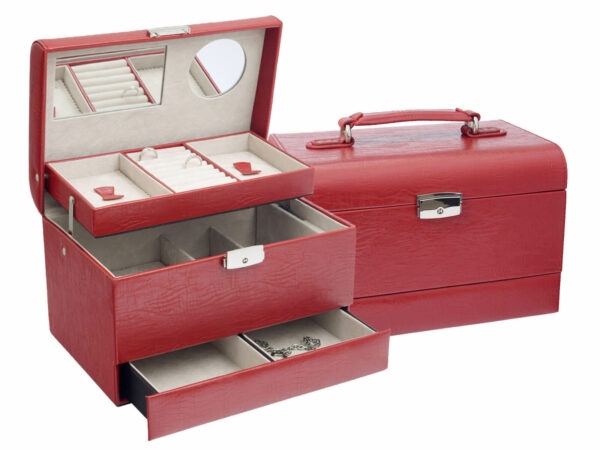 JK Box Designová červená šperkovnice SP-901/A7