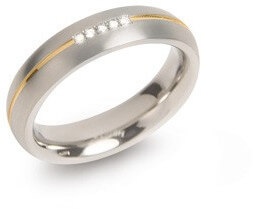 Boccia Titanium Pozlacený titanový snubní prsten s diamanty 0130-04 61 mm