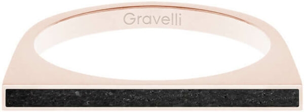 Gravelli Ocelový prsten s betonem One Side bronzová/antracitová GJRWRGA121 50 mm
