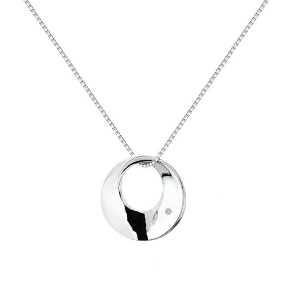 Hot Diamonds Elegantní stříbrný náhrdelník s diamantem Quest DP787 (řetízek