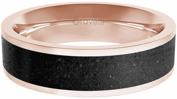 Gravelli Prsten s betonem Fusion Bold bronzová/antracitová GJRWRGA111 63 mm