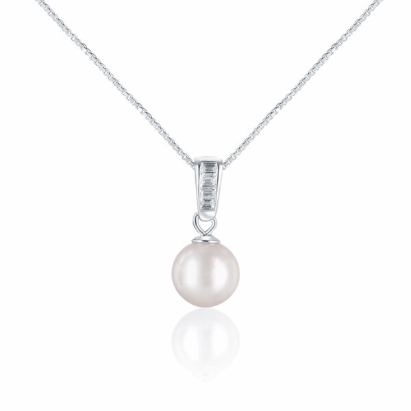 JwL Luxury Pearls Elegantní náhrdelník s mořskou perlou Akoya a krystaly JL0658 (řetízek