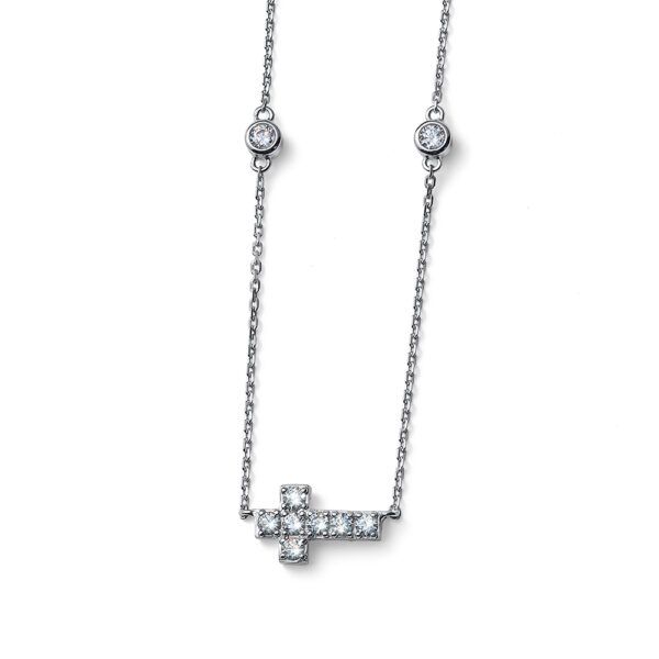 Oliver Weber Nadčasový stříbrný náhrdelník s křížkem Virtue 61192 (řetížek