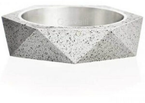 Gravelli Betonový prsten šedý Cubist GJRUSSG005 56 mm