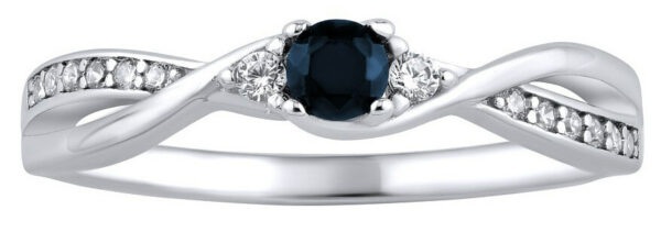 Silvego Stříbrný prsten s pravým přírodním safírem JJJR1100SAP 47 mm
