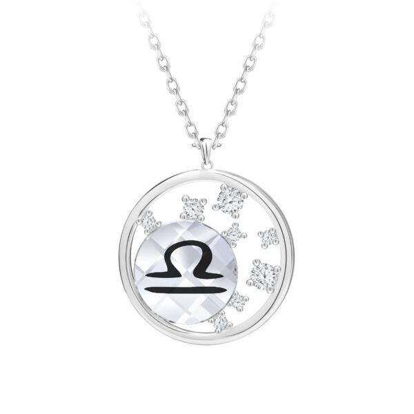 Preciosa Stříbrný náhrdelník s českým křišťálem Váhy Sparkling Zodiac 6150 90 (řetízek