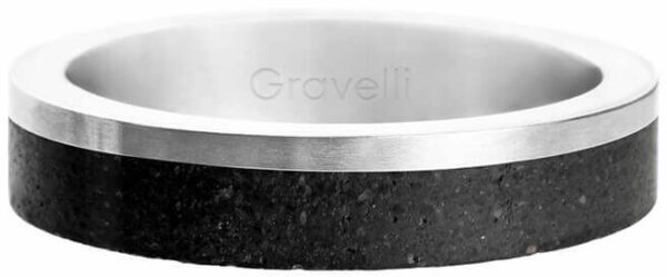 Gravelli Betonový prsten Edge Slim ocelová/antracitová GJRUSSA0021 50 mm