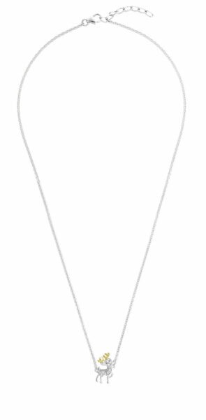 MOISS Stříbrný bicolor náhrdelník s jelínkem N0000483