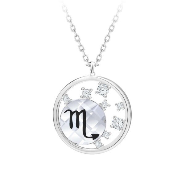 Preciosa Stříbrný náhrdelník s českým křišťálem Štír Sparkling Zodiac 6150 91 (řetízek