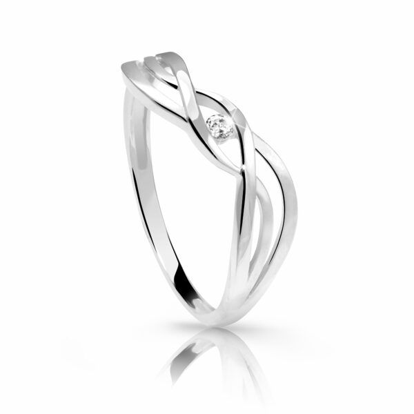 Cutie Diamonds Jemný prsten z bílého zlata s briliantem DZ6712-1843-00-X-2 61 mm