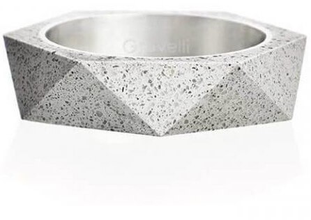 Gravelli Betonový prsten šedý Cubist GJRUSSG005 60 mm