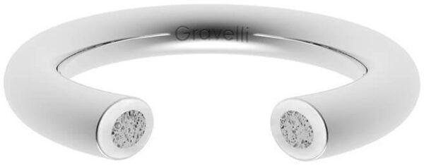 Gravelli Otevřený prsten s betonem Open ocelová/šedá GJRWSSG107 56 mm