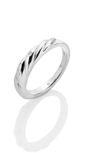 Hot Diamonds Nadčasový stříbrný prsten s diamantem Most Loved DR238 50 mm