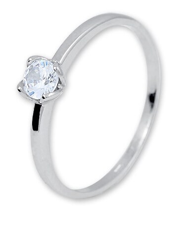 Brilio Zásnubní prsten z bílého zlata se zirkonem 226 001 01077 07 50 mm