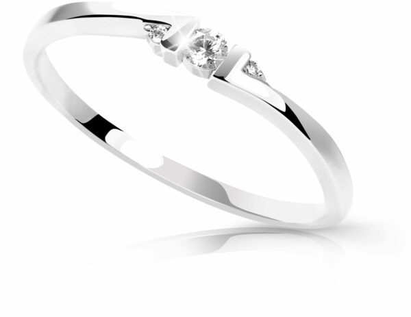 Cutie Diamonds Minimalistický prsten z bílého zlata s brilianty DZ6714-3053-00-X-2 56 mm