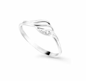 Cutie Diamonds Půvabný prsten z bílého zlata s briliantem DZ8023-00-X-2 59 mm