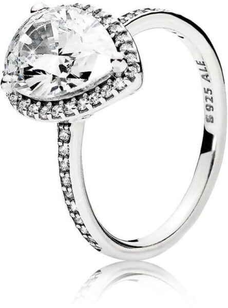 Pandora Oslnivý stříbrný prsten 196251CZ 56 mm