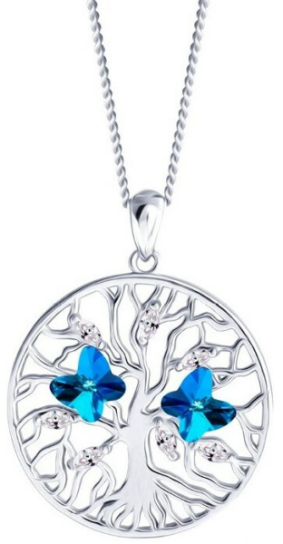 Preciosa Stříbrný náhrdelník s krystaly Tree of Life 6072 46 (řetízek