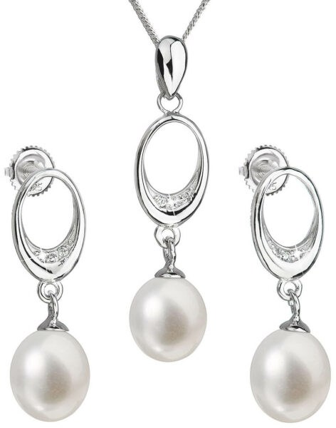 Evolution Group Souprava stříbrných šperků s pravými perlami Pavona 29040.1 (náušnice