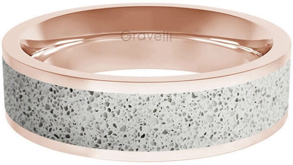 Gravelli Prsten s betonem Fusion Bold bronzová/šedá GJRWRGG111 50 mm