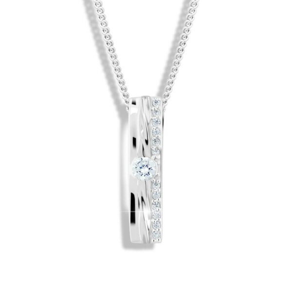Modesi Třpytivý náhrdelník se zirkony M46022 (řetízek