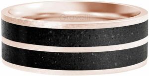 Gravelli Betonový prsten Fusion Double line bronzová/antracitová GJRWRGA112 50 mm