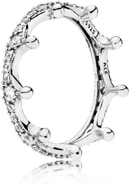Pandora Překrásný stříbrný prsten Začarovaná koruna 197087CZ 58 mm
