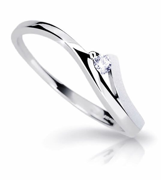 Cutie Diamonds Půvabný prsten z bílého zlata s briliantem DZ6818-1718-00-X-2 57 mm