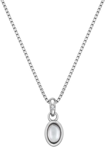 Hot Diamonds Stříbrný náhrdelník pro narozené v dubnu Birthstone DP757