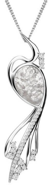 Preciosa Elegantní náhrdelník Ines Matrix bílý 6109 11 (řetízek