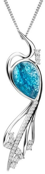 Preciosa Elegantní náhrdelník Ines Matrix modrý 6109 29 (řetízek