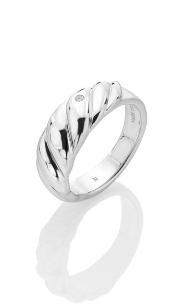 Hot Diamonds Elegantní stříbrný prsten s diamantem Most Loved DR239 50 mm