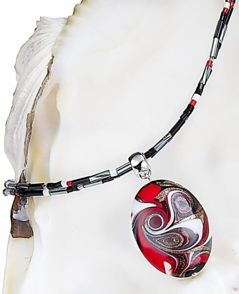 Lampglas Magický náhrdelník Mayan Love s perlou Lampglas NP37