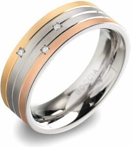 Boccia Titanium Titanový prsten s brilianty 0135-02 50 mm