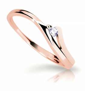 Cutie Diamonds Půvabný prsten z růžového zlata s briliantem DZ6818-1718-00-X-4 61 mm