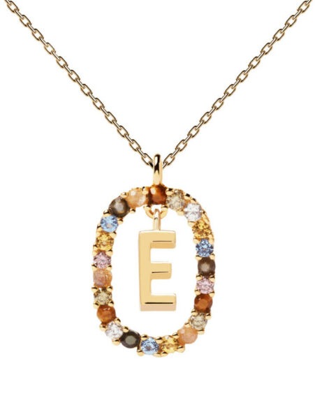 PDPAOLA Krásný pozlacený náhrdelník písmeno "E" LETTERS CO01-264-U (řetízek