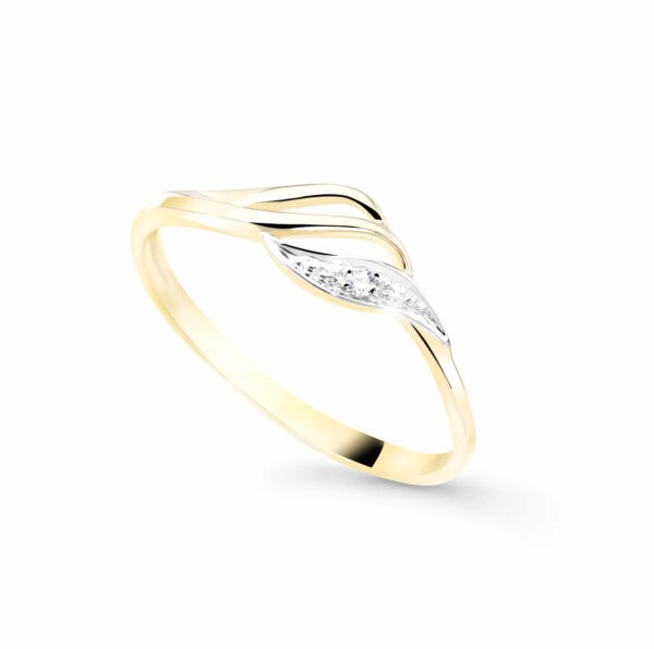 Cutie Jewellery Půvabný zlatý prsten se zirkony Z8023–10-X-1 49 mm