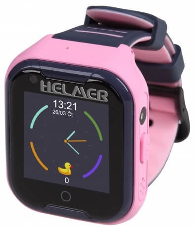Helmer LK 709 4G růžové - dětské hodinky s GPS lokátorem