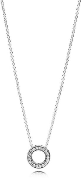 Pandora Stříbrný náhrdelník s třpytivým přívěskem 397436CZ-45 (řetízek