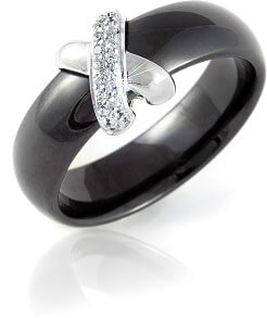 Modesi Černý keramický prsten QJRQY6157KL 54 mm
