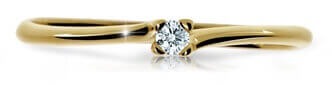Cutie Diamonds Třpytivý prsten ze žlutého zlata s briliantem DZ6733-2948-00-X-1 52 mm