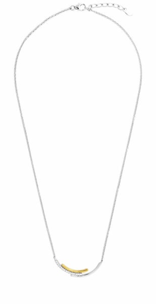 MOISS Elegantní bicolor náhrdelník se zirkony N0000478