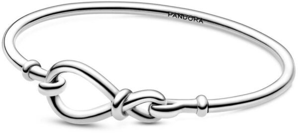 Pandora Pevný stříbrný náramek Uzel nekonečna 598893C00 16 cm