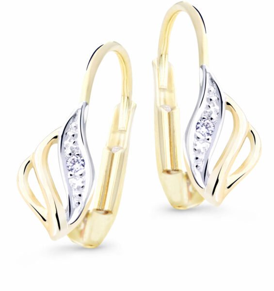Cutie Diamonds Luxusní bicolor náušnice ze zlata s brilianty DZ8024-55-00-X-1