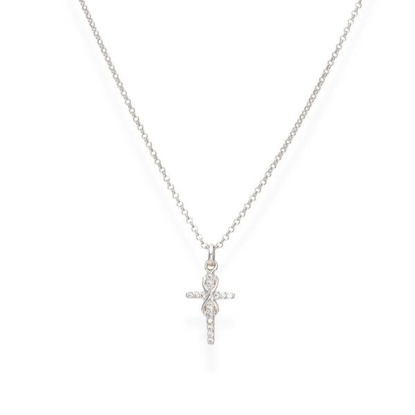 Amen Originální stříbrný náhrdelník se zirkony Infinity CLCRINBB