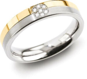 Boccia Titanium Úžasný prsten z titanu s diamanty 0129-06 61 mm